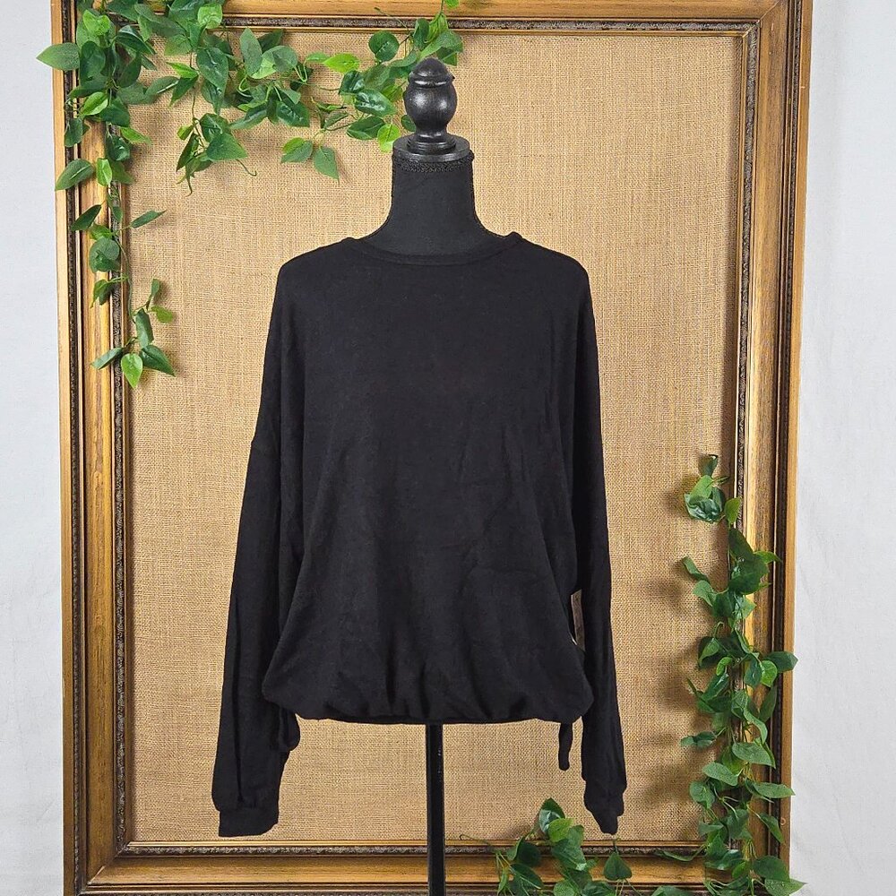 NY & Co. Long Sleeve Crew Neck Sweater with Drawstring Hem